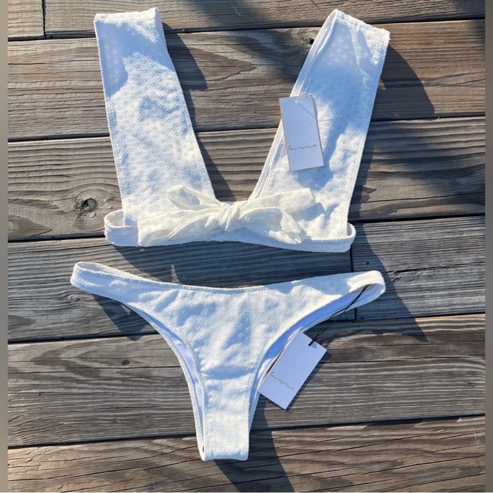 Love Wave x Revolve | 2 piece White Swim suit